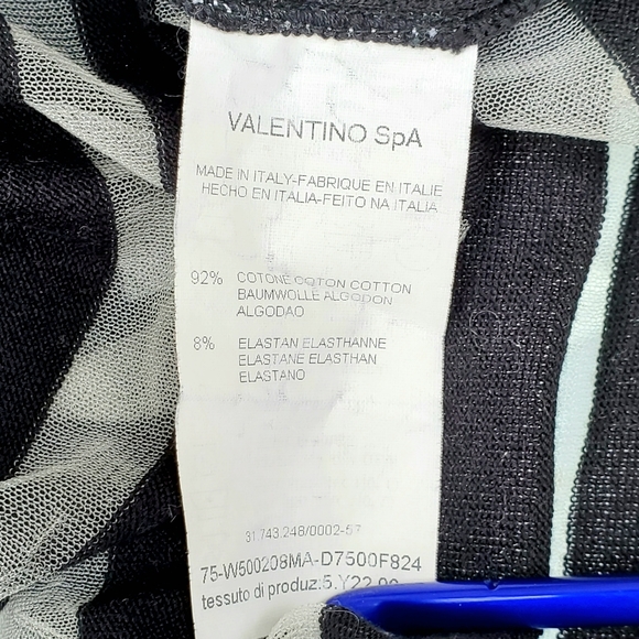 Vintage Valentino Top Black & White Small Medium - Picture 7 of 8